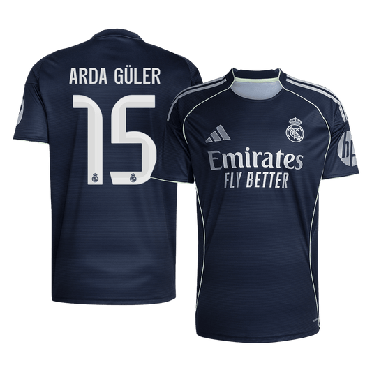 Camiseta Arda Güler #15 Real Madrid 2025/26 Segunda Equipación - Versión Hincha (Calidad Premium)