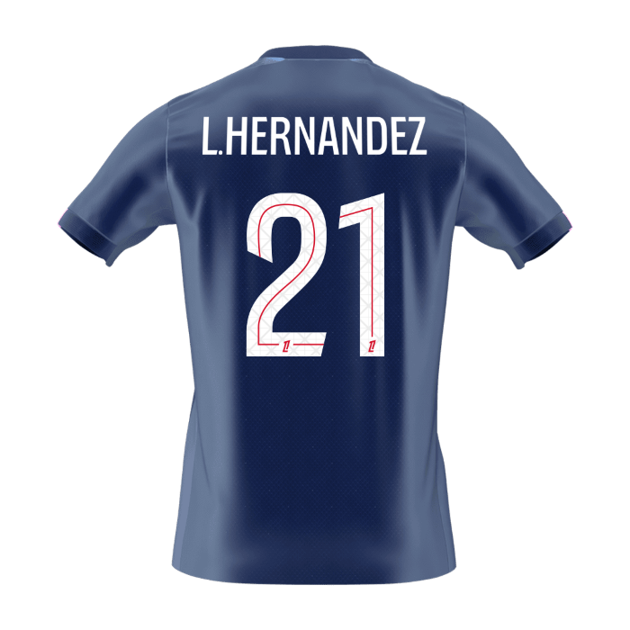 Camiseta L. Hernandez #21 PSG 2025/26 Primera Equipación - Versión Hincha (Calidad Premium) - Vista 7