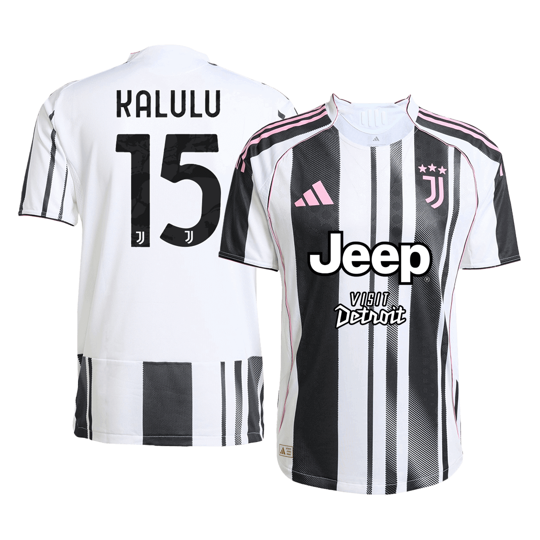 Camiseta Auténtica Kalulu #15 Juventus 2025/26 Primera Equipación - Versión Jugador