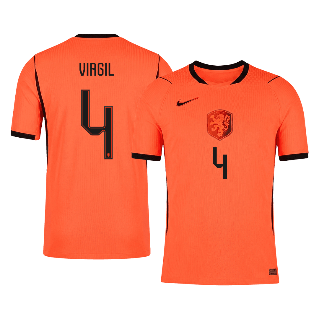 Camiseta Auténtica Virgil #4 Países Bajos 2026 Primera Equipación Copa del Mundo - Versión Jugador