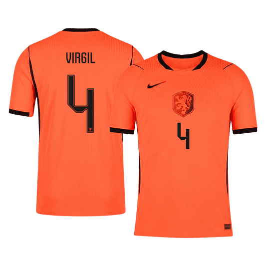 Camiseta Auténtica Virgil #4 Países Bajos 2026 Primera Equipación Copa del Mundo - Versión Jugador