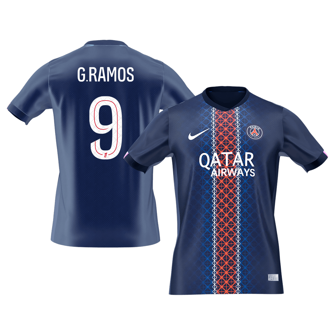 Camiseta G. Ramos #9 PSG 2025/26 Primera Equipación - Versión Hincha (Calidad Premium)