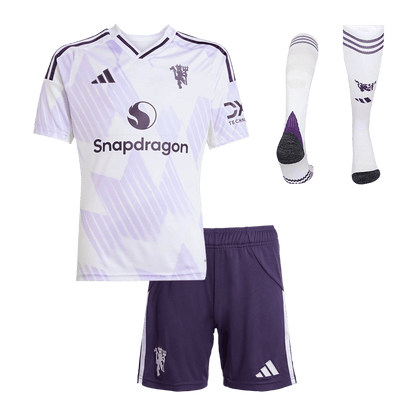 Conjunto Infantil Completo Manchester United 2025/26 Segunda Equipación