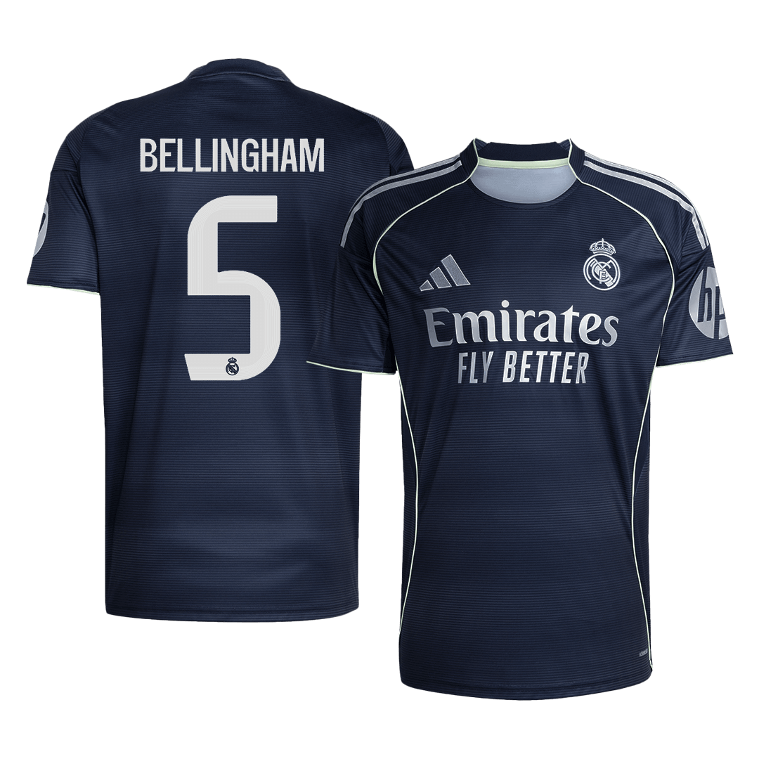 Camiseta Bellingham #5 Real Madrid 2025/26 Segunda Equipación - Versión Hincha (Calidad Premium)