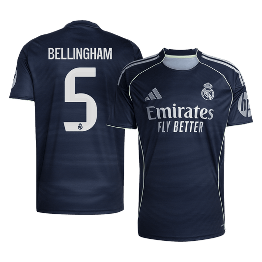 Camiseta Bellingham #5 Real Madrid 2025/26 Segunda Equipación - Versión Hincha (Calidad Premium)