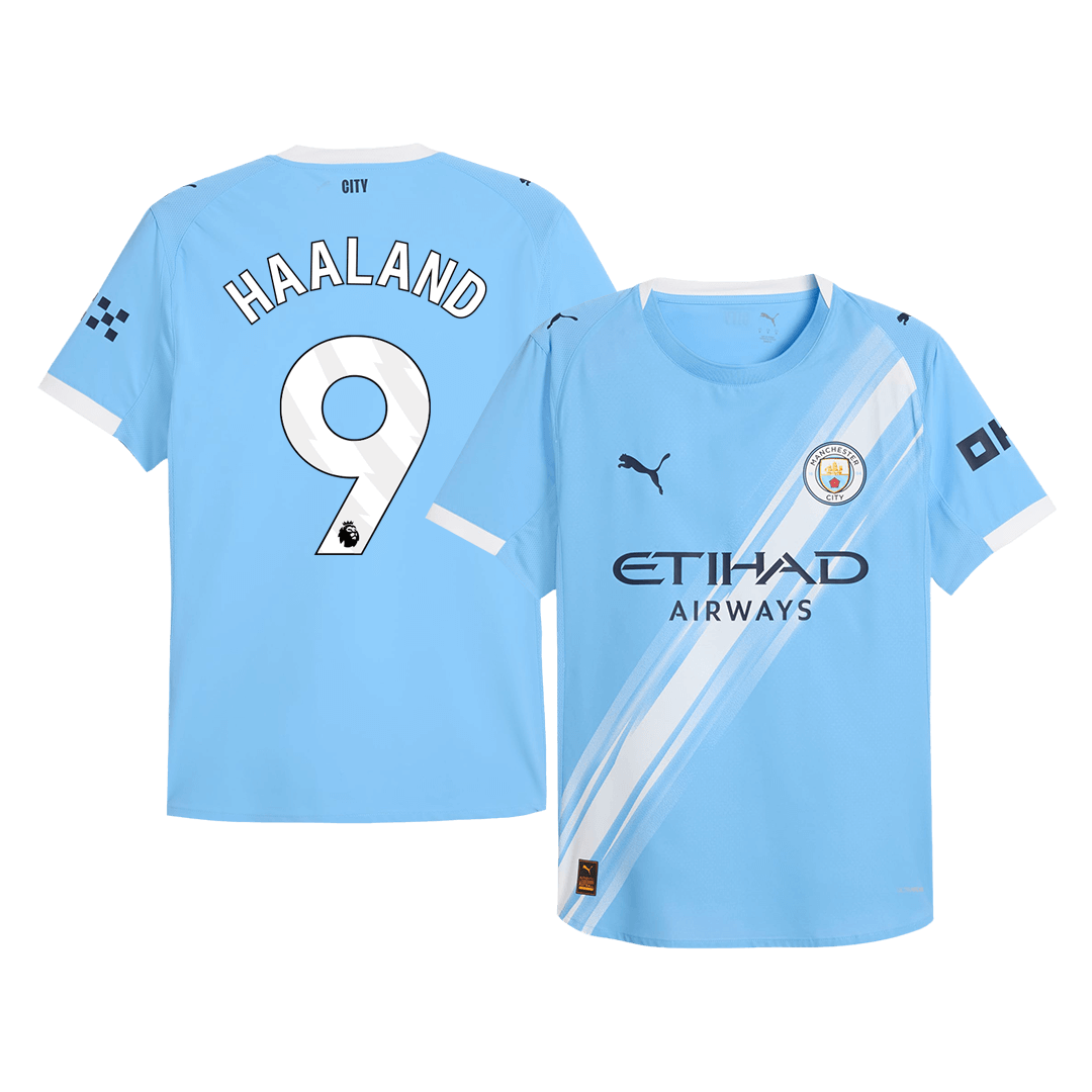 Camiseta Haaland #9 Manchester City 2025/26 Primera Equipación - Versión Jugador