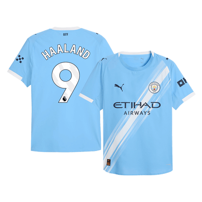 Camiseta Haaland #9 Manchester City 2025/26 Primera Equipación - Versión Jugador