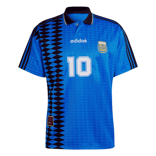Camiseta Retro 1994 #10 Argentina Segunda Equipación Hombre - Versión Hincha