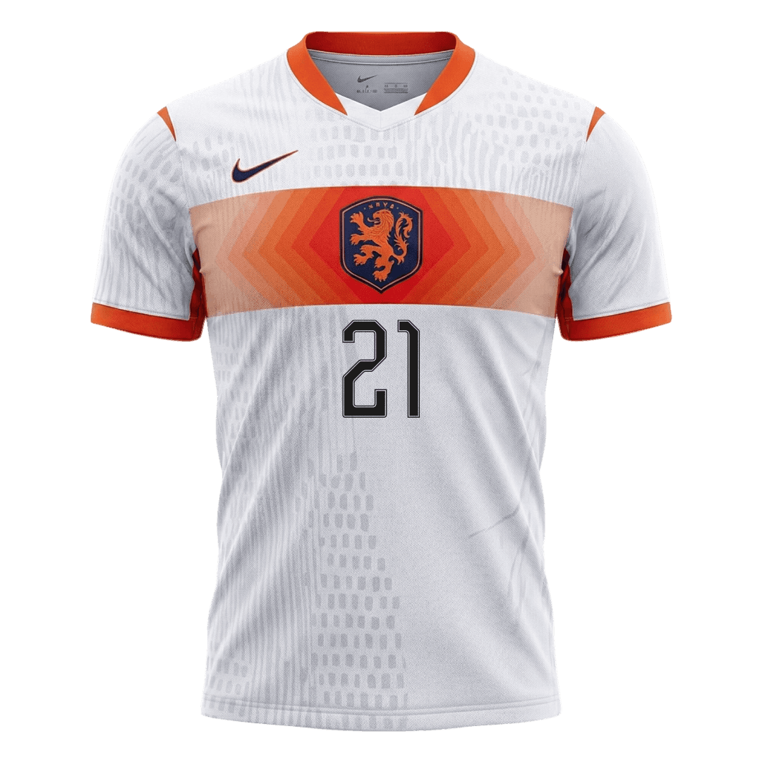 Camiseta Auténtica F. De Jong #21 Países Bajos 2026 Segunda Equipación Copa del Mundo - Versión Jugador - Vista 6