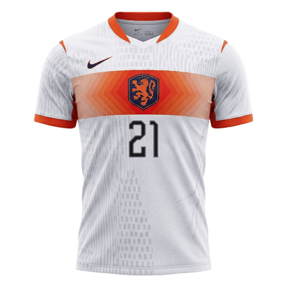 Camiseta Auténtica F. De Jong #21 Países Bajos 2026 Segunda Equipación Copa del Mundo - Versión Jugador - Vista 6