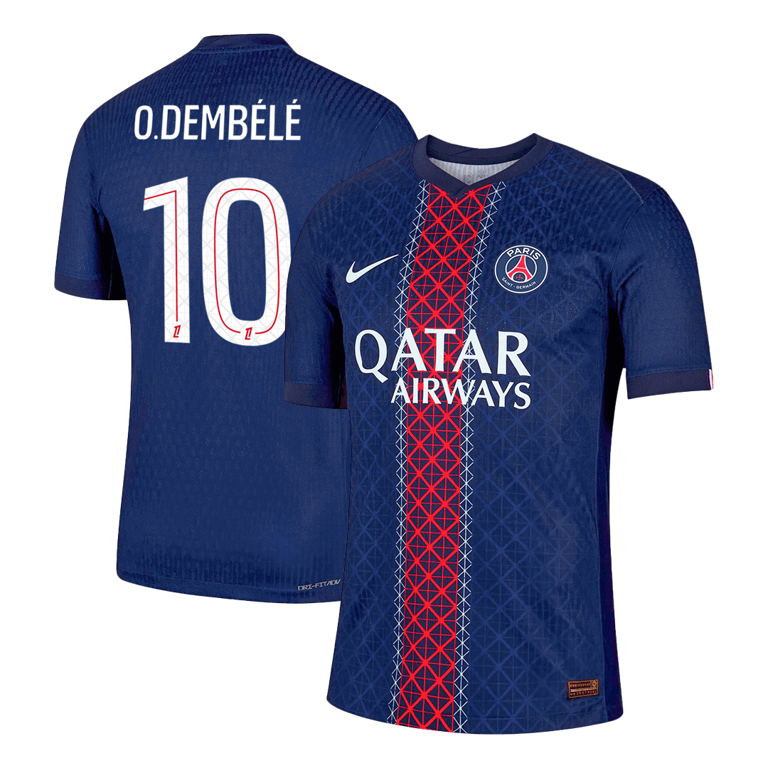 Camiseta Auténtica O. Dembélé #10 PSG 2025/26 Primera Equipación - Versión Jugador