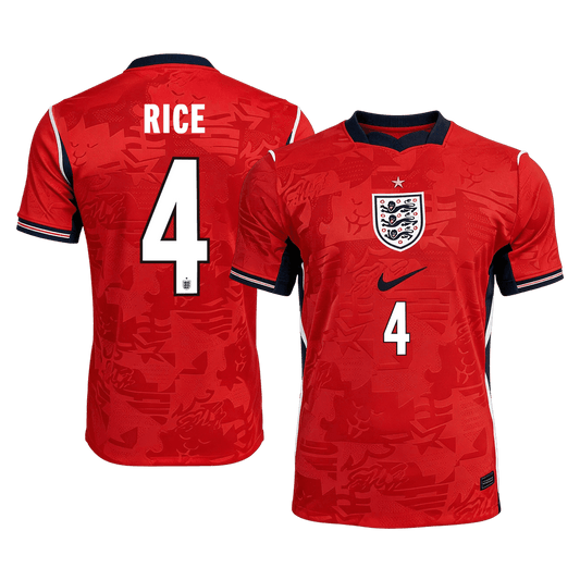 Camiseta Auténtica Rice #4 Inglaterra 2026 Segunda Equipación Copa del Mundo - Versión Jugador