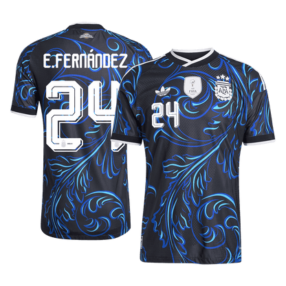 Camiseta Auténtica E. Fernández #24 Argentina 2026 Segunda Equipación Copa del Mundo - Versión Jugador