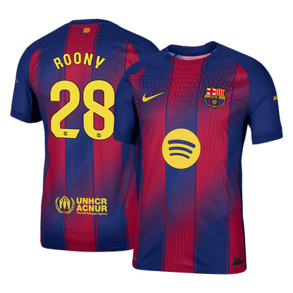 Camiseta Auténtica Roony #28 Barcelona 2025/26 Primera Equipación - Versión Jugador