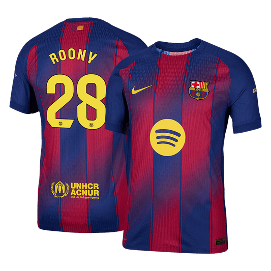 Camiseta Auténtica Roony #28 Barcelona 2025/26 Primera Equipación - Versión Jugador