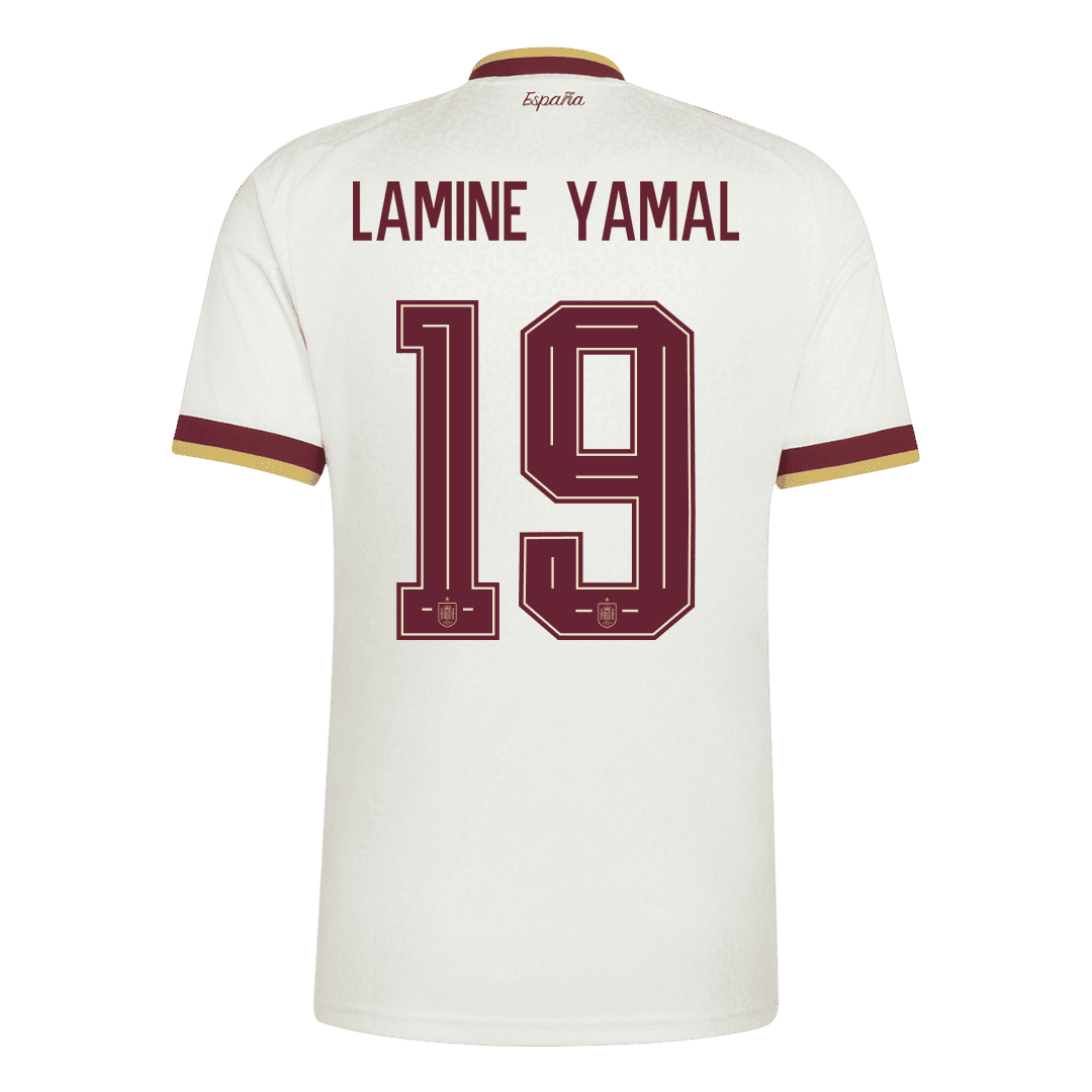 Camiseta LAMINE YAMAL #19 Spain 2026 Segunda Equipación Copa del Mundo - Versión Hincha