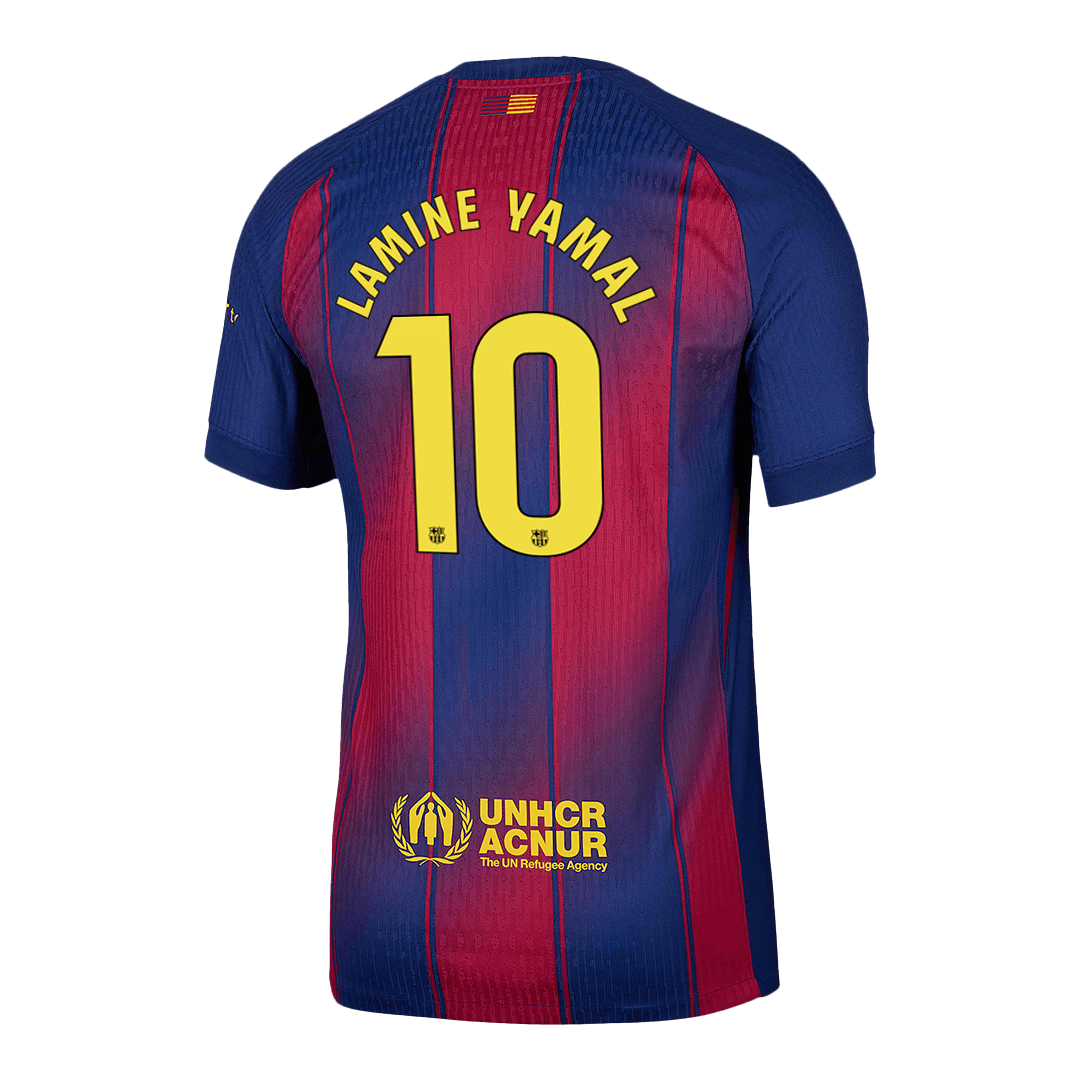 Camiseta Auténtica Lamine Yamal #10 Barcelona 2025/26 Primera Equipación - Versión Jugador
