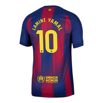 Camiseta Auténtica Lamine Yamal #10 Barcelona 2025/26 Primera Equipación - Versión Jugador
