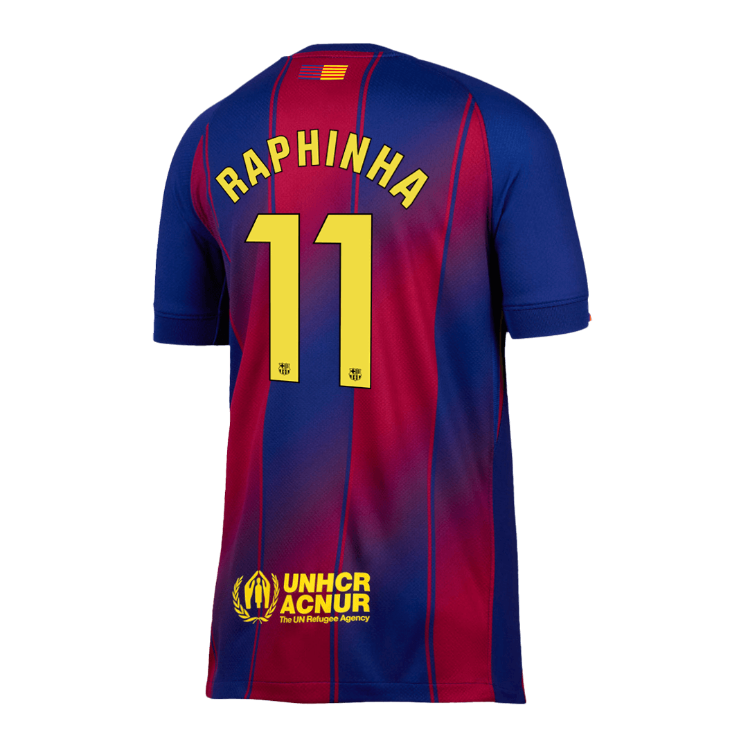 Camiseta Raphinha #11 Barcelona 2025/26 Primera Equipación - Versión Hincha