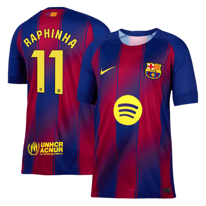 Camiseta Raphinha #11 Barcelona 2025/26 Primera Equipación - Versión Hincha