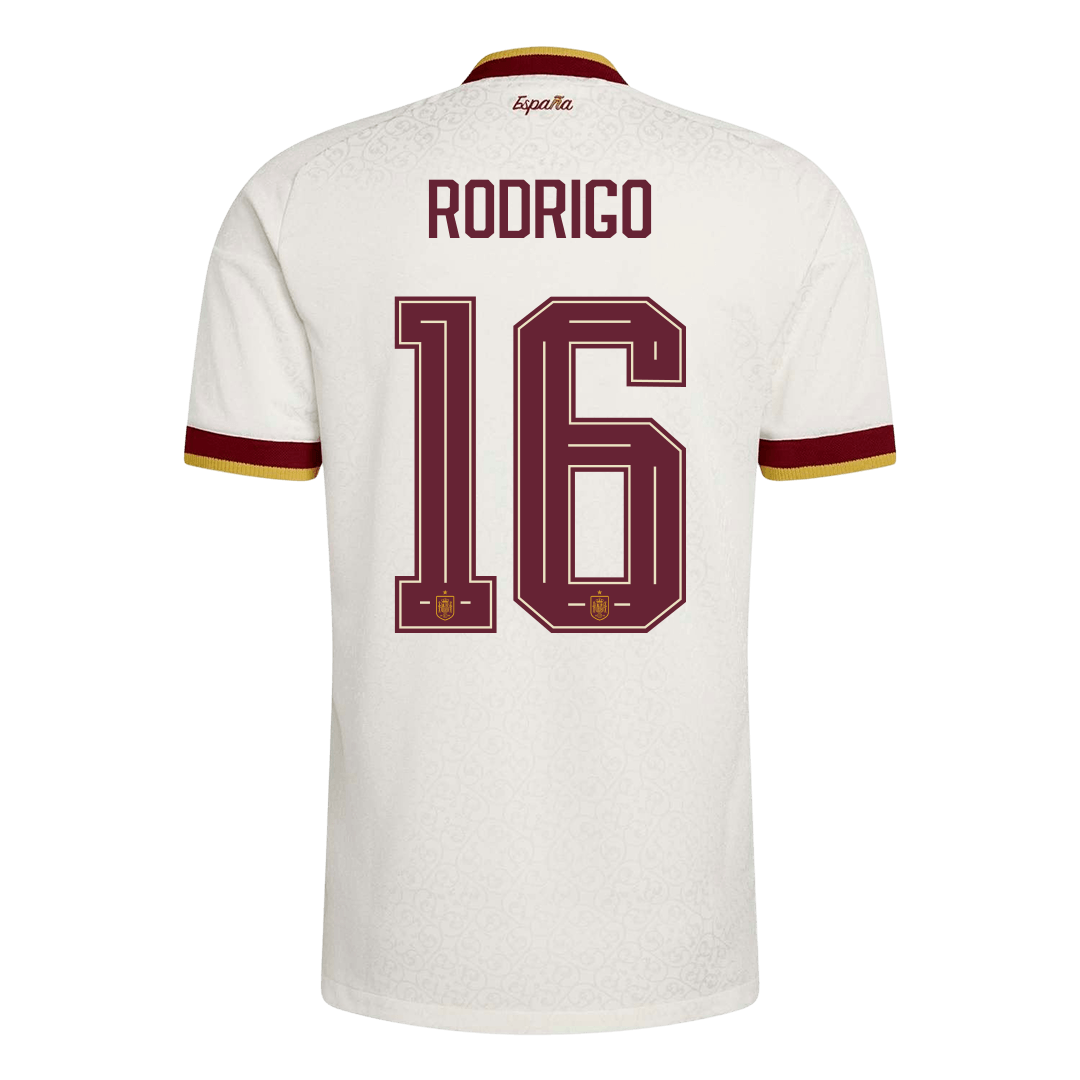 Camiseta Auténtica Rodrigo #16 España 2026 Segunda Equipación Copa del Mundo - Versión Jugador - Vista 9