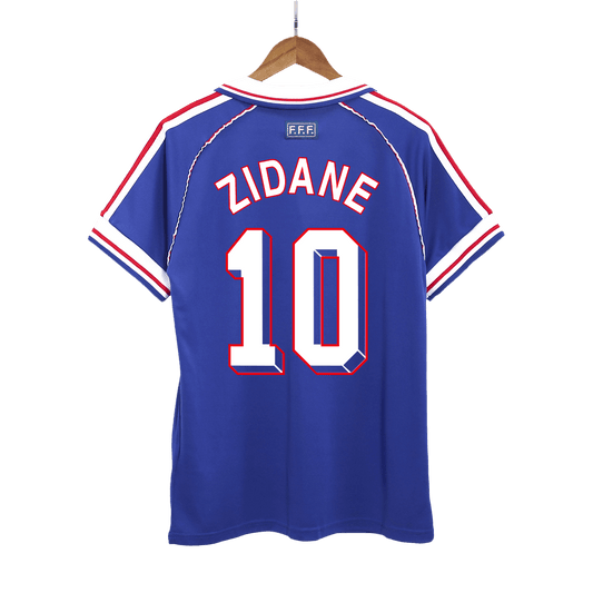 Camiseta Retro 1998 Zidane #10 Francia Primera Equipación Copa del Mundo