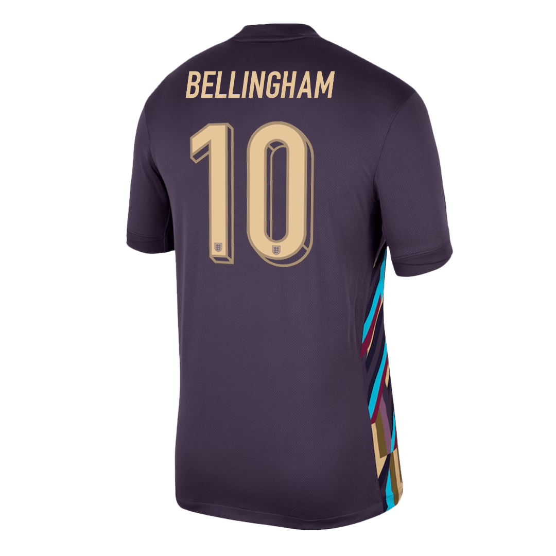 Camiseta Bellingham #10 Inglaterra Euro 2024 Segunda Equipación Visitante Hombre - Versión Hincha