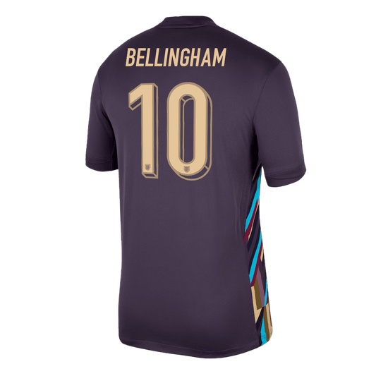 Camiseta Bellingham #10 Inglaterra Euro 2024 Segunda Equipación Visitante Hombre - Versión Hincha