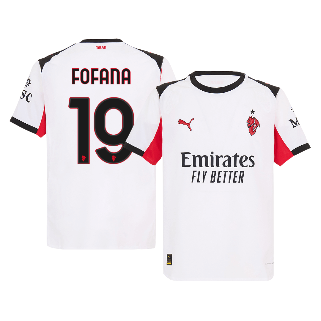 Camiseta Auténtica Fofana #19 AC Milan 2025/26 Segunda Equipación - Versión Jugador