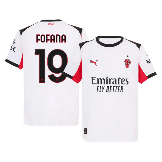 Camiseta Auténtica Fofana #19 AC Milan 2025/26 Segunda Equipación - Versión Jugador