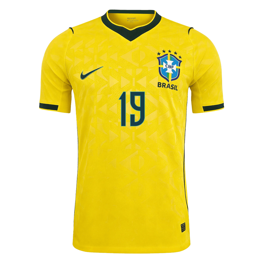Camiseta Auténtica Endrick #19 Brasil 2026 Primera Equipación Copa del Mundo - Versión Jugador