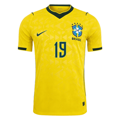 Camiseta Auténtica Endrick #19 Brasil 2026 Primera Equipación Copa del Mundo - Versión Jugador