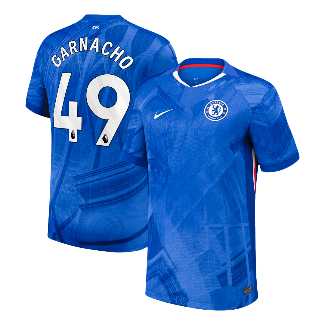 Camiseta Garnacho #49 Chelsea 2025/26 Primera Equipación - Versión Hincha (Calidad Premium)