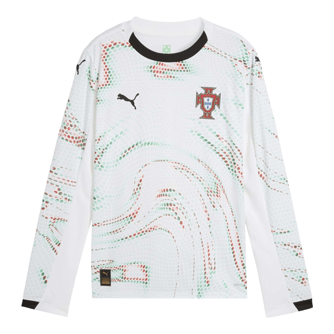 Camiseta Manga Larga Portugal 2025 Segunda Equipación Hombre - Versión Hincha