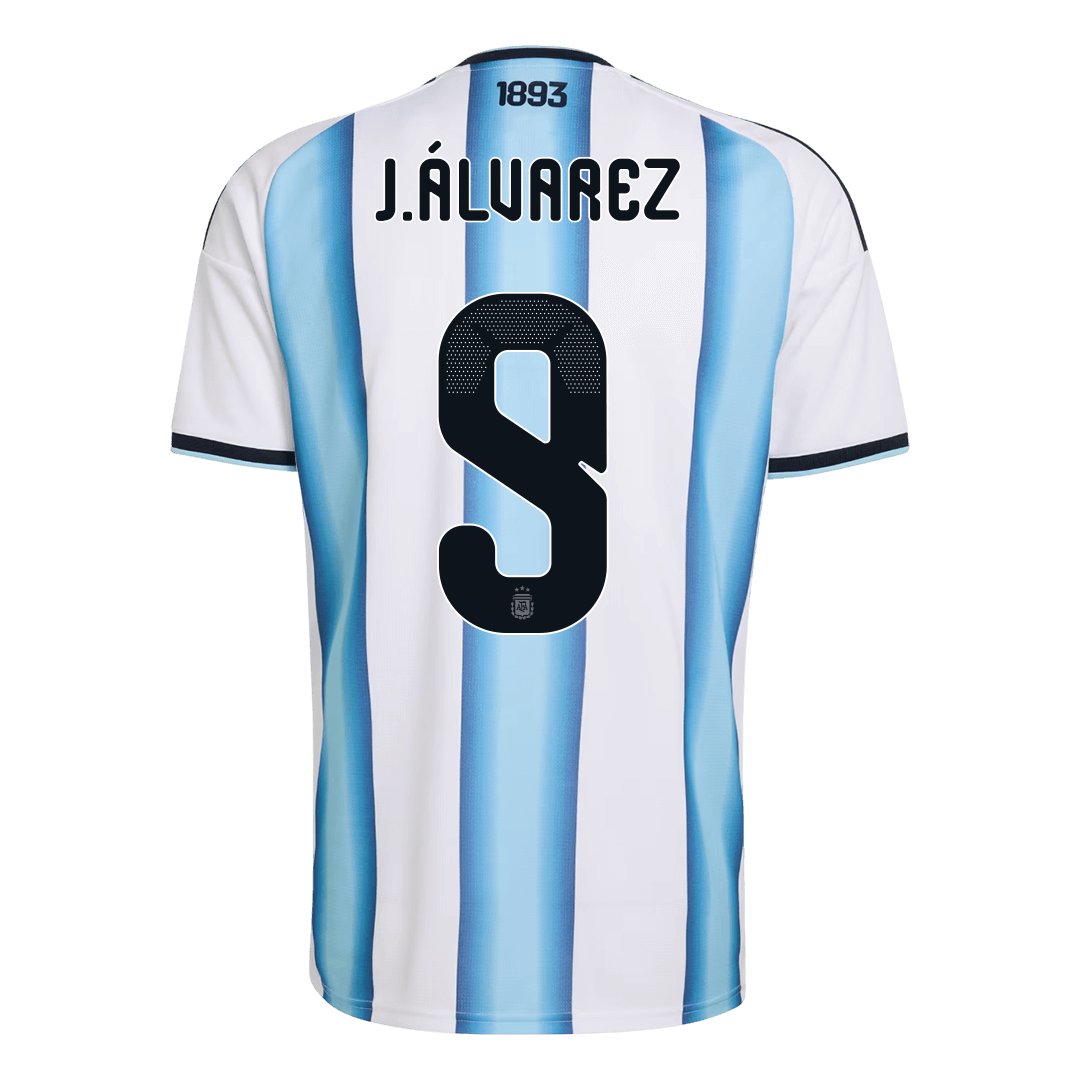 Camiseta J. Álvarez #9 Argentina 2026 Primera Equipación Copa del Mundo - Versión Hincha