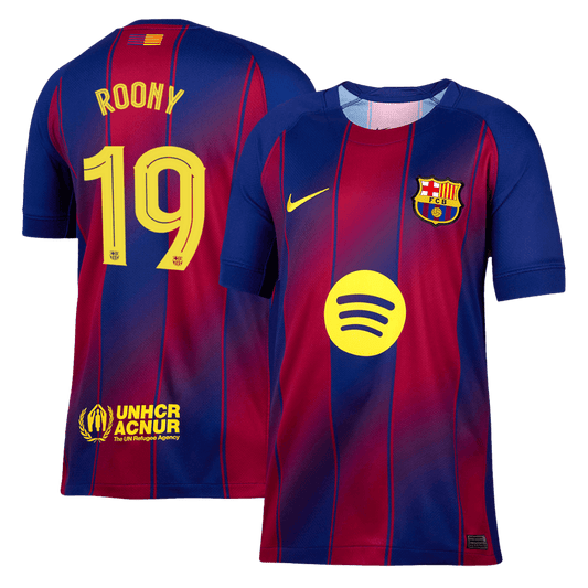 Calidad Premium UCL Camiseta Roony #19 Barcelona 2025/26 Primera Equipación - Versión Hincha