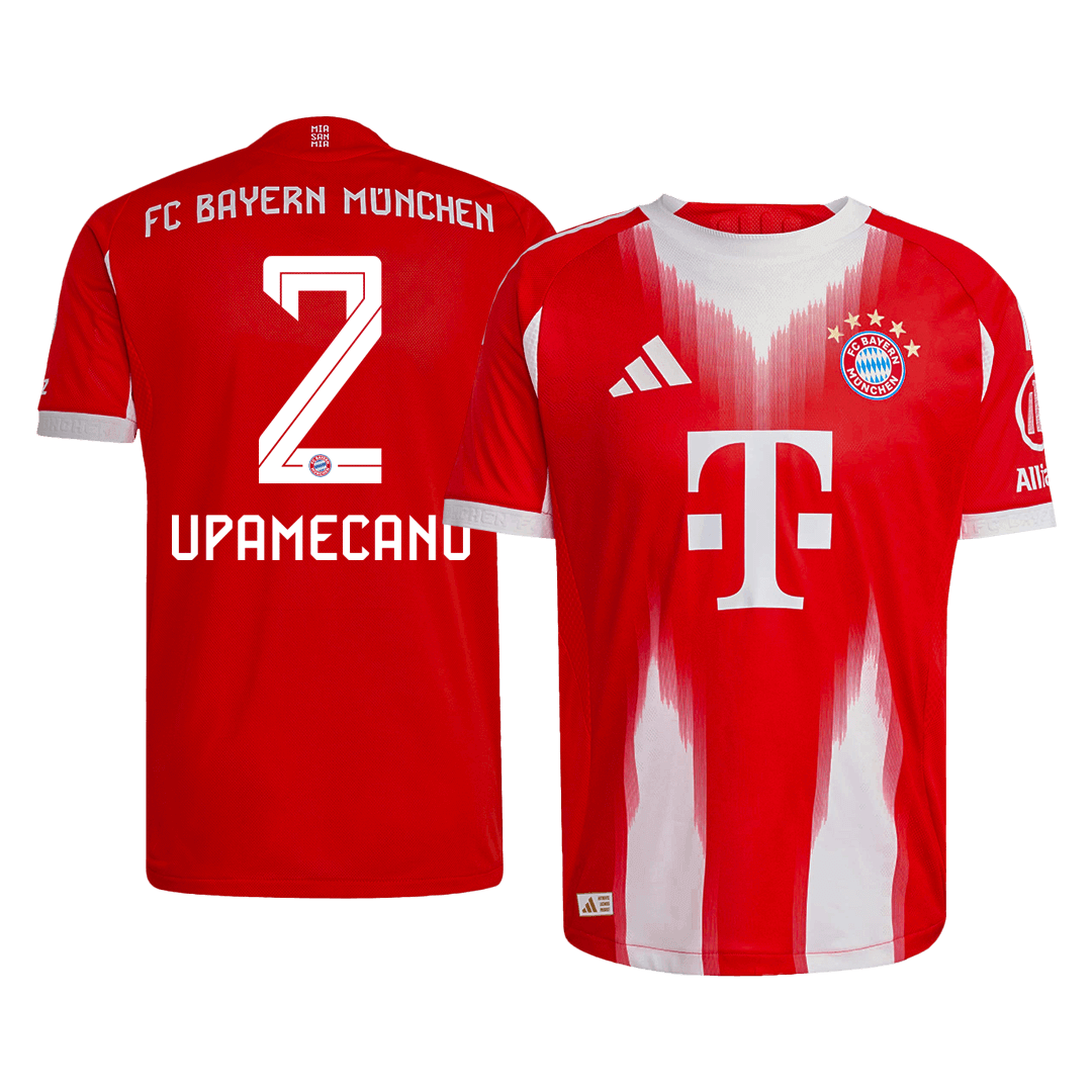 Camiseta Auténtica Upamecano #2 Bayern Munich 2025/26 Primera Equipación - Versión Jugador