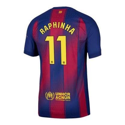 Camiseta Auténtica Raphinha #11 Barcelona 2025/26 Primera Equipación - Versión Jugador