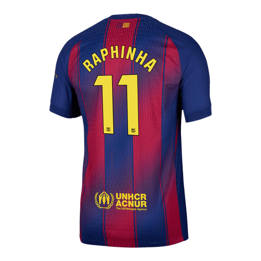 Camiseta Auténtica Raphinha #11 Barcelona 2025/26 Primera Equipación - Versión Jugador