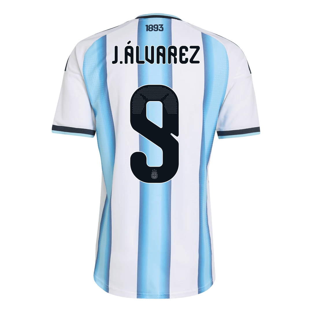 Camiseta Auténtica J. Álvarez #9 Argentina 2026 Primera Equipación Copa del Mundo - Versión Jugador