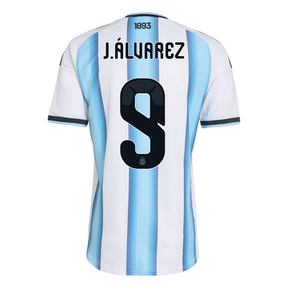 Camiseta Auténtica J. Álvarez #9 Argentina 2026 Primera Equipación Copa del Mundo - Versión Jugador