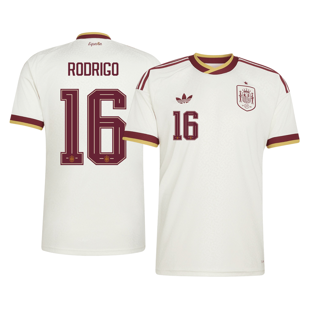 Camiseta Rodrigo #16 España 2026 Segunda Equipación Copa del Mundo - Versión Hincha