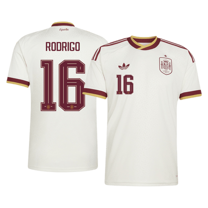 Camiseta Rodrigo #16 España 2026 Segunda Equipación Copa del Mundo - Versión Hincha