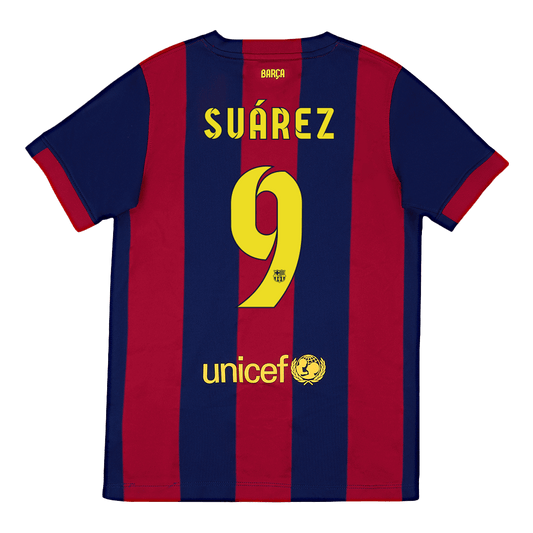 Camiseta Retro 2014/15 Suárez #9 Barcelona Primera Equipación