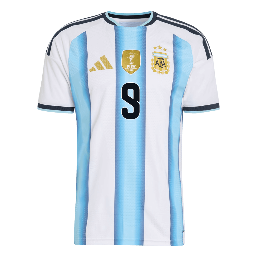 Camiseta Auténtica J. Álvarez #9 Argentina 2026 Primera Equipación Copa del Mundo - Versión Jugador - Vista 2