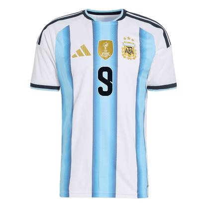 Camiseta Auténtica J. Álvarez #9 Argentina 2026 Primera Equipación Copa del Mundo - Versión Jugador - Vista 2