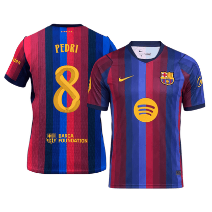 UCL Camiseta PEDRI #8 Barcelona 2026/27 Primera Equipación - Versión Hincha