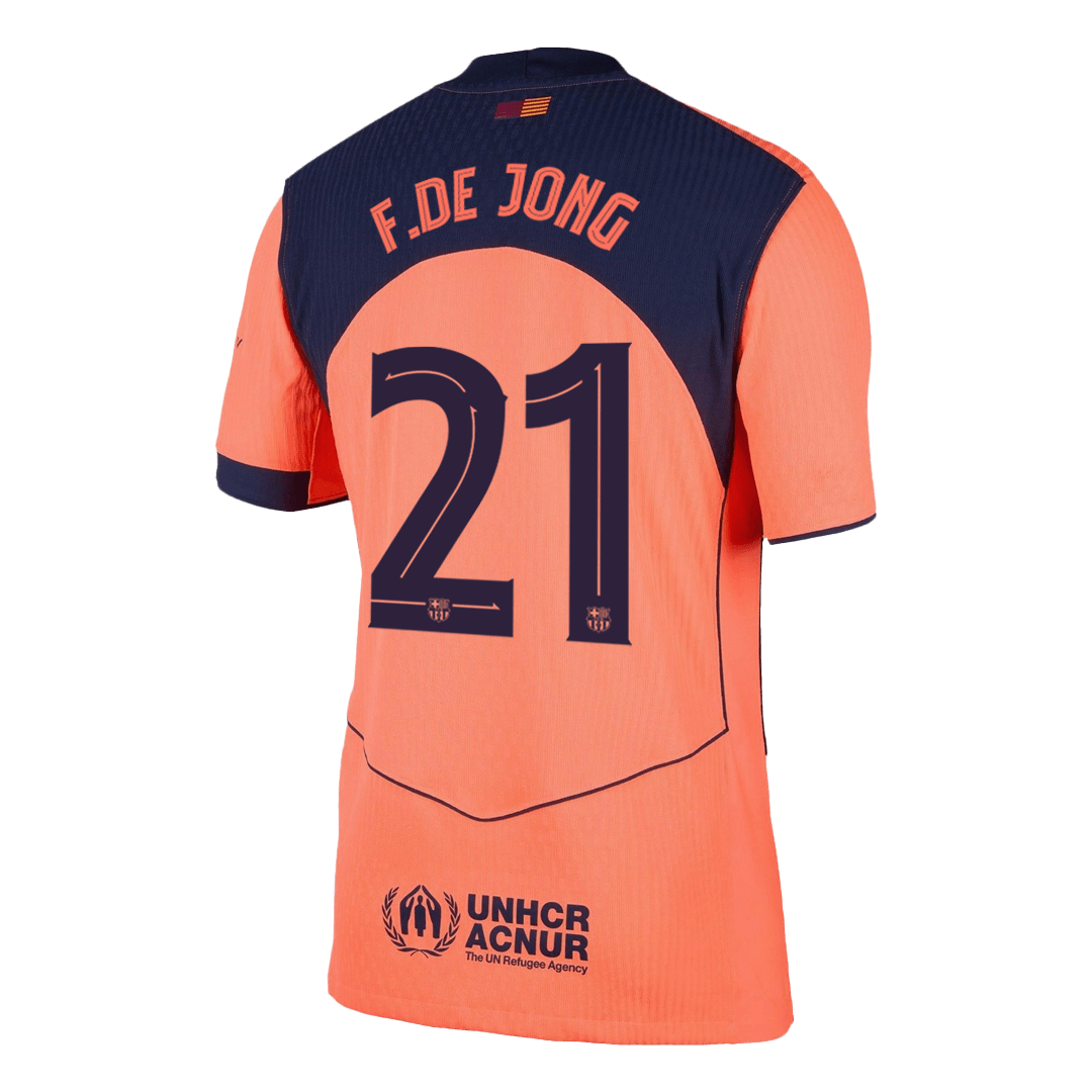 UCL Camiseta Auténtica F. De Jong #21 Barcelona 2025/26 Tercera Equipación - Versión Jugador
