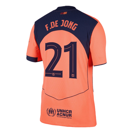 UCL Camiseta Auténtica F. De Jong #21 Barcelona 2025/26 Tercera Equipación - Versión Jugador