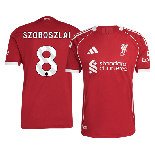 Camiseta Auténtica Szoboszlai #8 Liverpool 2025/26 Primera Equipación - Versión Jugador